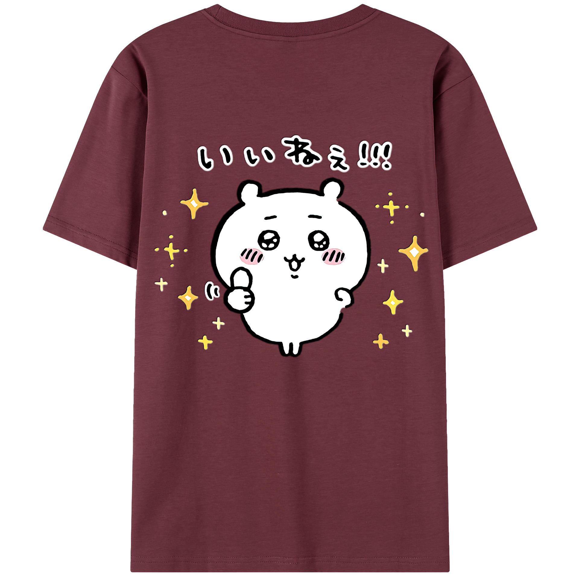 （画像用） ちいかわ ちいかわ Chii-kawa chiikawa 綿100％半袖Tシャツ（背面プリント）